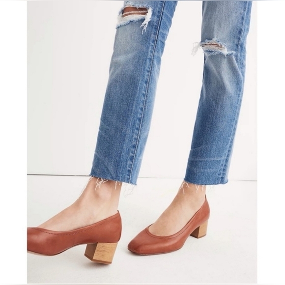Madewell The High-Rise Slim Boyjean Knee-Rip Edition Blue, Size 28 - Picture 2 of 11